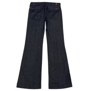 7 For All Mankind Dojo 28X33.5 Long Flare Stretch Jeans